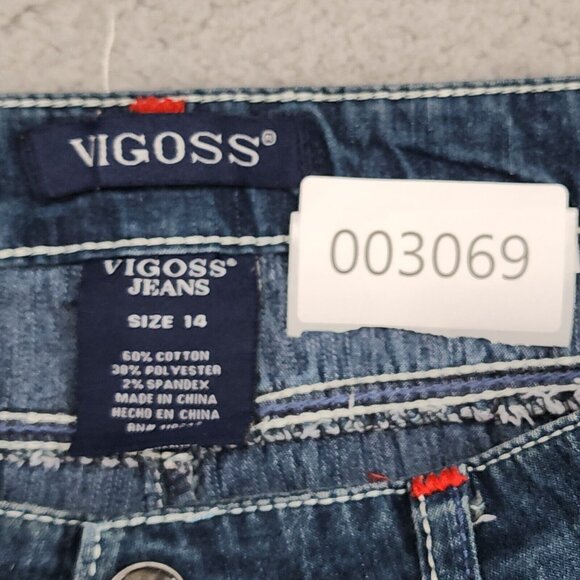 VIGOSS Women's/Juniors Jean Denim Shorts Medium Wash Size 14 - Picture 9 of 9